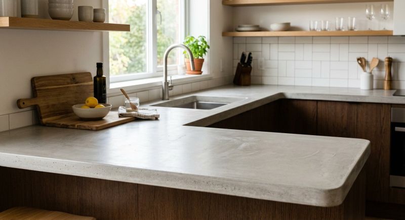 Cement Counter Installation in Santa Rosa, CA