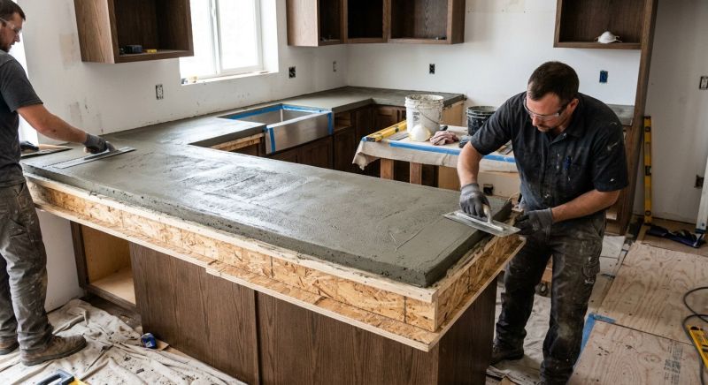 Poured Countertop Installation in Marin County, CA